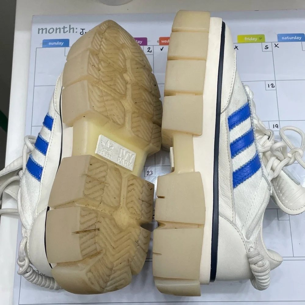 Size 7/5- adidas Ivy Park x Super Super Sleek Rodeo - Glow Blue W